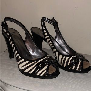 Anne Klein zebra heels